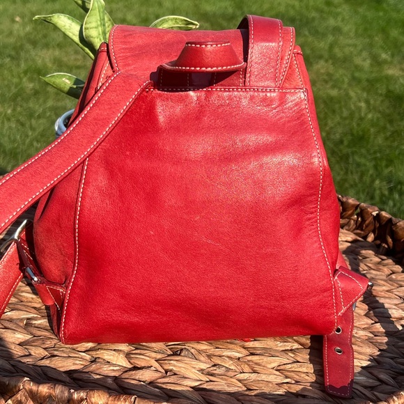 AUTH Vintage Coach Red Legacy Soft Small Backpack 9596 Y2K Purse - Picture 5 of 13